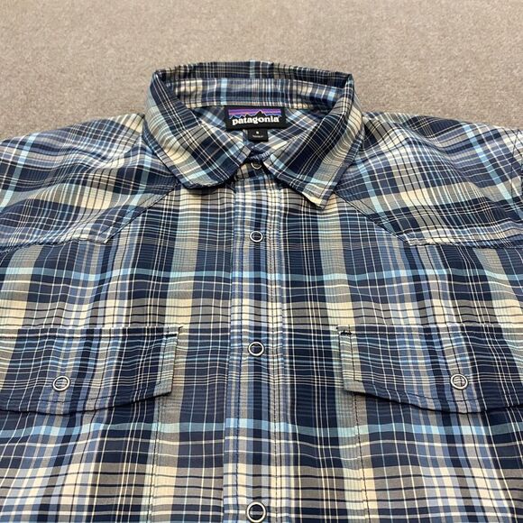 Patagonia Shirt Mens Small‎ Plaid Snap Front Plaid Lightweight Vented Outdoors - Picture 2 of 13
